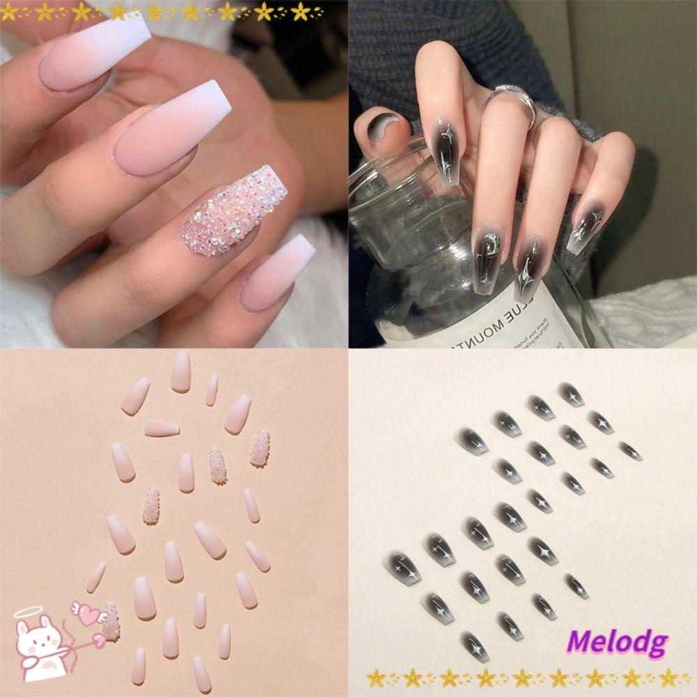 MELODG Bộ Móng Tay Giả Che Phủ Toàn Diện Có Thể Tháo Rời DIY