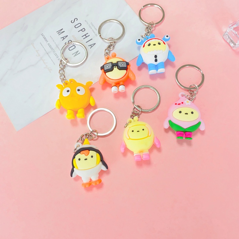 Móc Khóa Quả Trứng Mini Dễ Thương Dùng Làm Quà Tặng