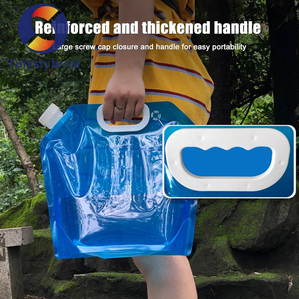 Túi Đựng Nước Bằng PE Có Thể Gấp Gọn Tiện Dụng Mang Theo Du Lịch Dã Ngoại