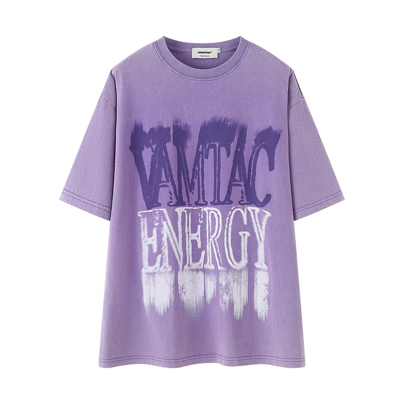 Vamtac Áo Thun Tay Ngắn Dáng Rộng In Chữ Thời Trang Mùa Hè Cho Nam Và Nữ