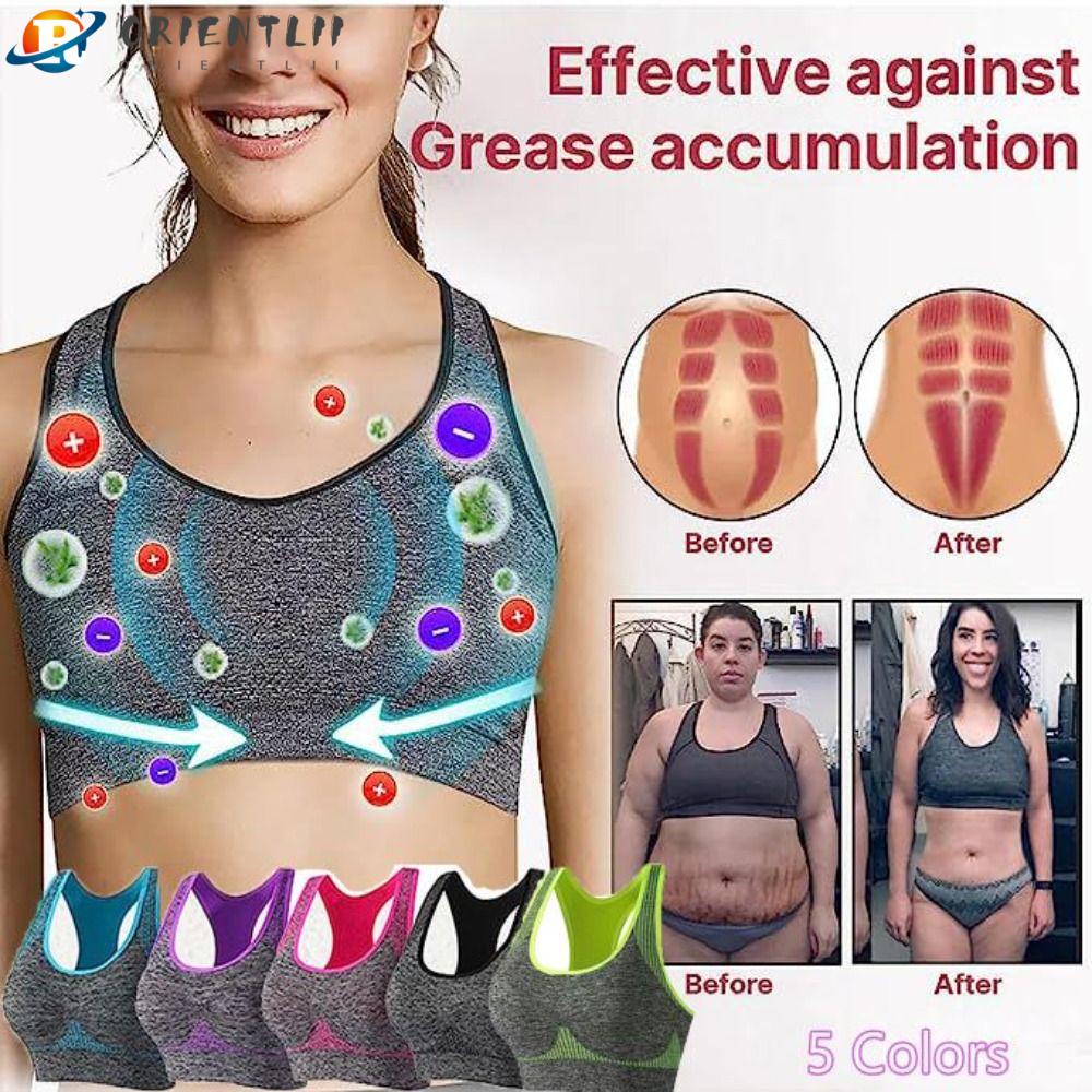 ORIENTLII Áo Lót Nâng Ngực Ion Thiết Kế Mới Thoáng Khí Không Đường May Hỗ Trợ Giảm Cân Cho Nữ