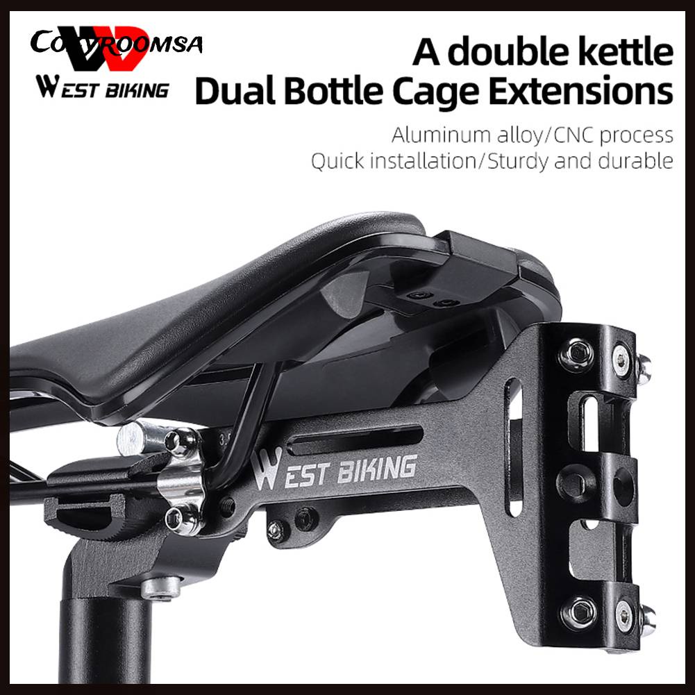 Giá Đỡ Bình Nước Nối Dài Bằng Hợp Kim Nhôm Gắn Yên Xe Đạp Tiện Lợi