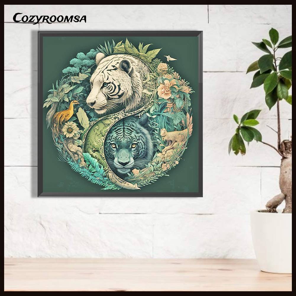 Tranh Đính Đá Kim Cương Toàn Bộ 5D DIY Hình Vẽ Hổ