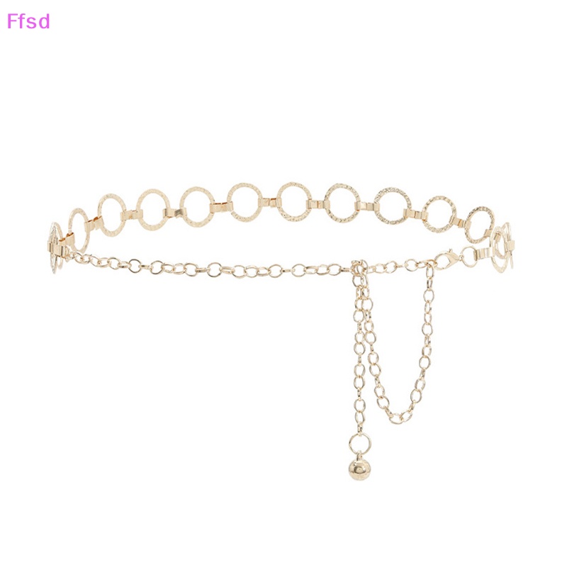 Thắt Lưng Dây Xích Tròn Bằng Kim Loại Màu Vàng Trang Trí Đầm / Quần Jean Cho Nữ