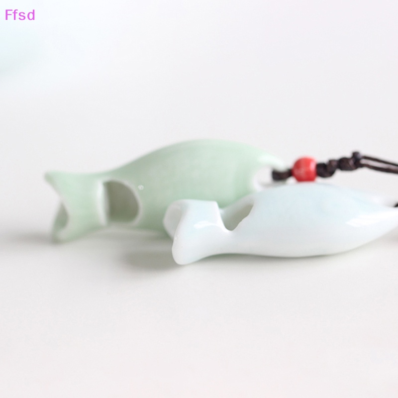 {Ffsd} Vòng cổ Mặt Hình Cá Gốm Sứ Có Còi Làm Quà Tặng Trang Sức Cổ Điển Cho Trẻ Em