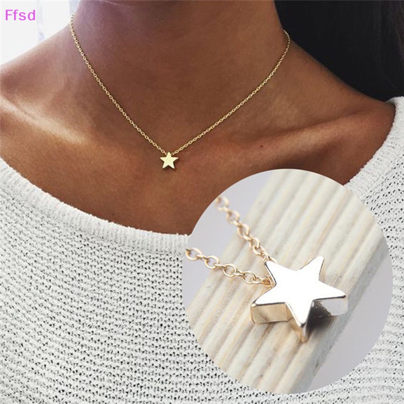 {Ffsd} Vòng Cổ Choker Mặt Ngôi Sao Phụ Kiện Trang Sức Cho Nữ Bán Chạy