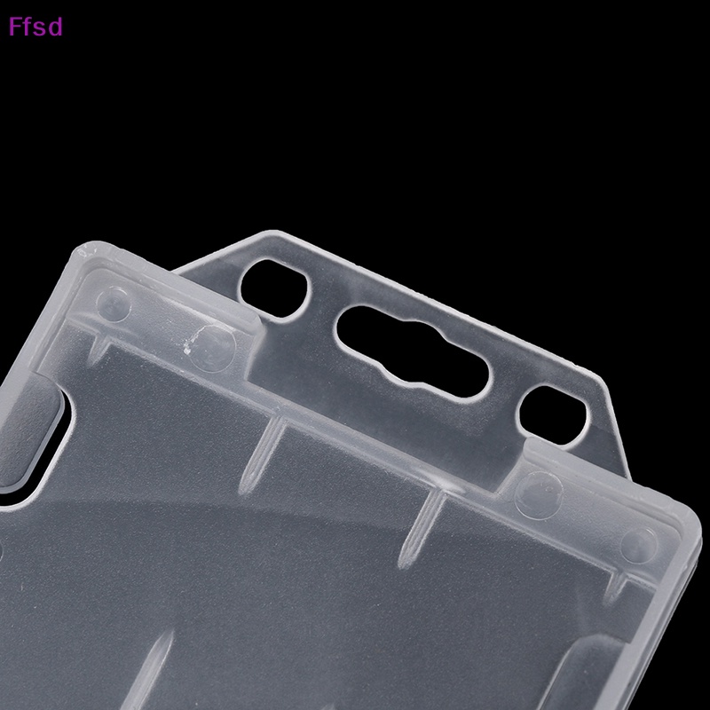 Bộ 4 Bao Đựng Thẻ ID Bằng Nhựa Cứng Hai Mặt Đa Năng Unisex