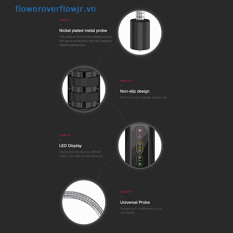 Dụng Cụ Kiểm Tra Dầu Phanh Xe Hơi Có Đèn LED Hiển Thị Chấm / DOT4 / DOT5.1