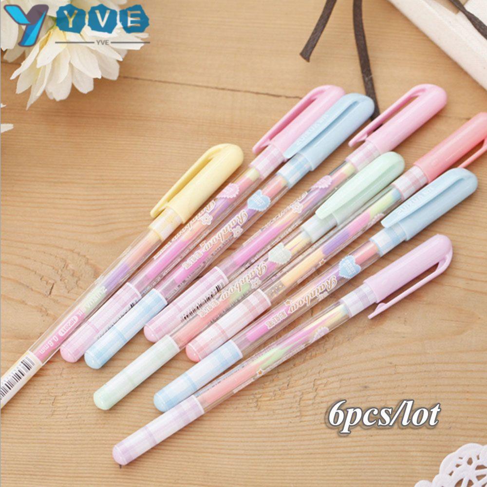 YVE Set 6 Bút Màu 6 Trong 1 Xinh Xắn Dùng Để Trang Trí Album Ảnh