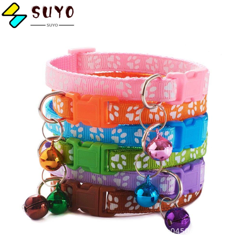 SUYO Vòng Cổ + Chuông Không ĐộC HạI Dễ Thương Cho Thú Cưng
