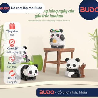    COMBO 5 CON   Gấu Trúc Huahua Lắp Ráp Các Mô Hình Đồ Chơi Các Hạt Nhỏ Đồ Trang Trí Bộ Sưu Tập 
