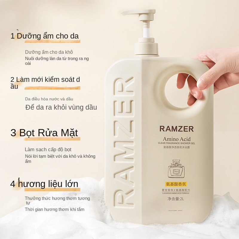Gel Tắm Amino Acid Giữ Ẩm Làm Mịn Da Lâu Trôi Có Hương Thơm