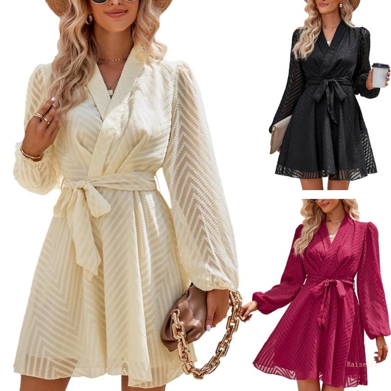 Đầm Dáng Rộng Cổ Chữ V Thời Trang Mùa Hè Cho Nữ