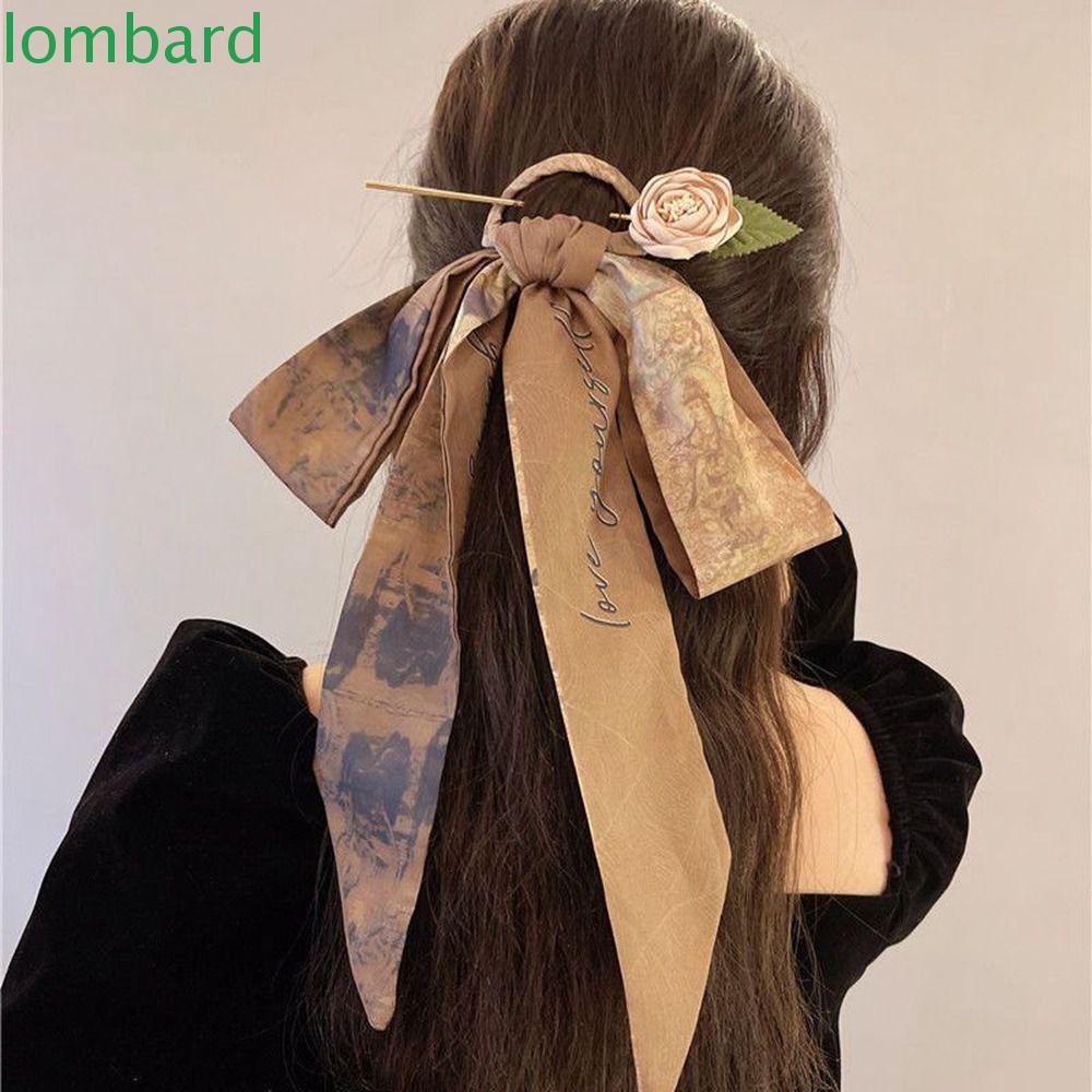 LOMBARD Trâm Cài Tóc Lụa Phong Cách Trung Hoa Cổ Điển Ngọt Ngào