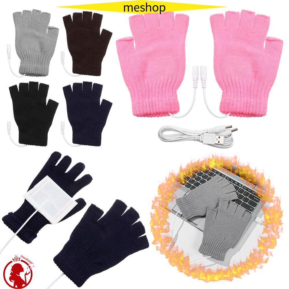 ME Găng Tay Len Hở Ngón Giữ Ấm Cho Nam Và Nữ