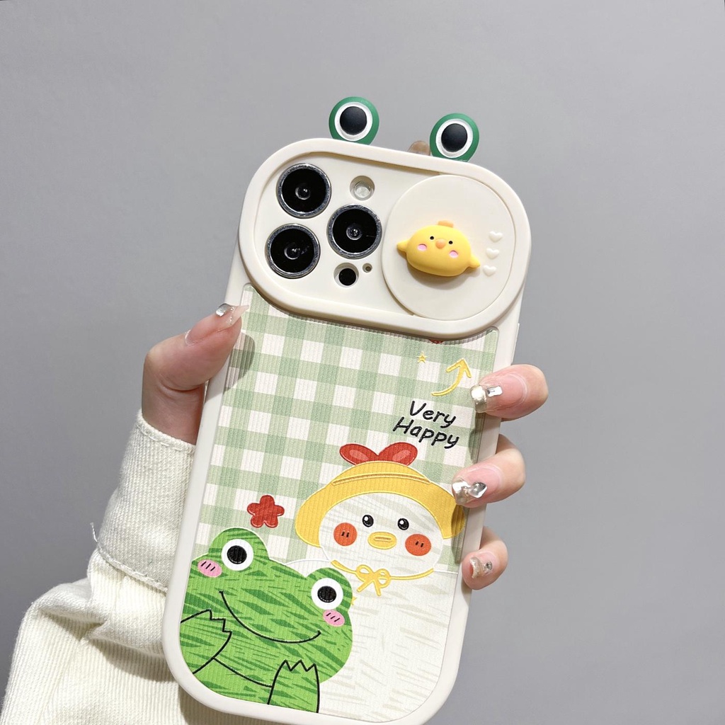 Ốp Điện Thoại TPU Dẻo Hình Vịt / Ếch / Ếch 3D Vui Nhộn Cho iPhone 14 Pro Max 14 Plus 13 12 11