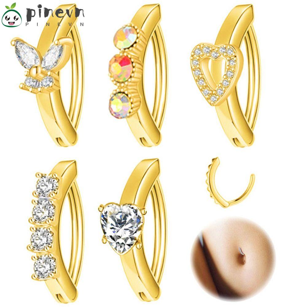 PINEVN 3 Khuyên Rốn Đính Đá Thời Trang