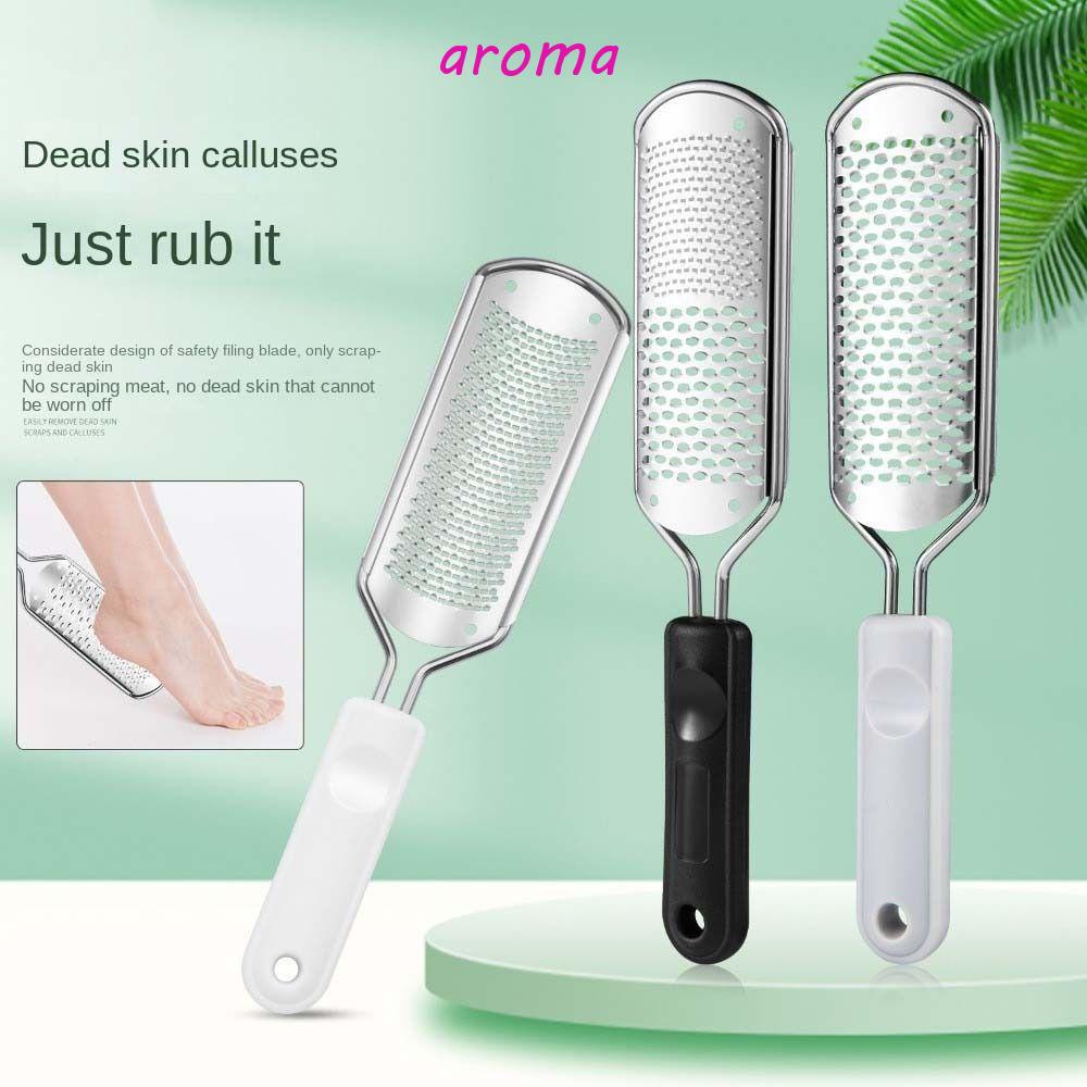 AROMA Dụng Cụ Chà Gót Chân Cầm Tay Bằng Thép Không Gỉ Tiện Lợi Dành Cho Cả Nam Và Nữ