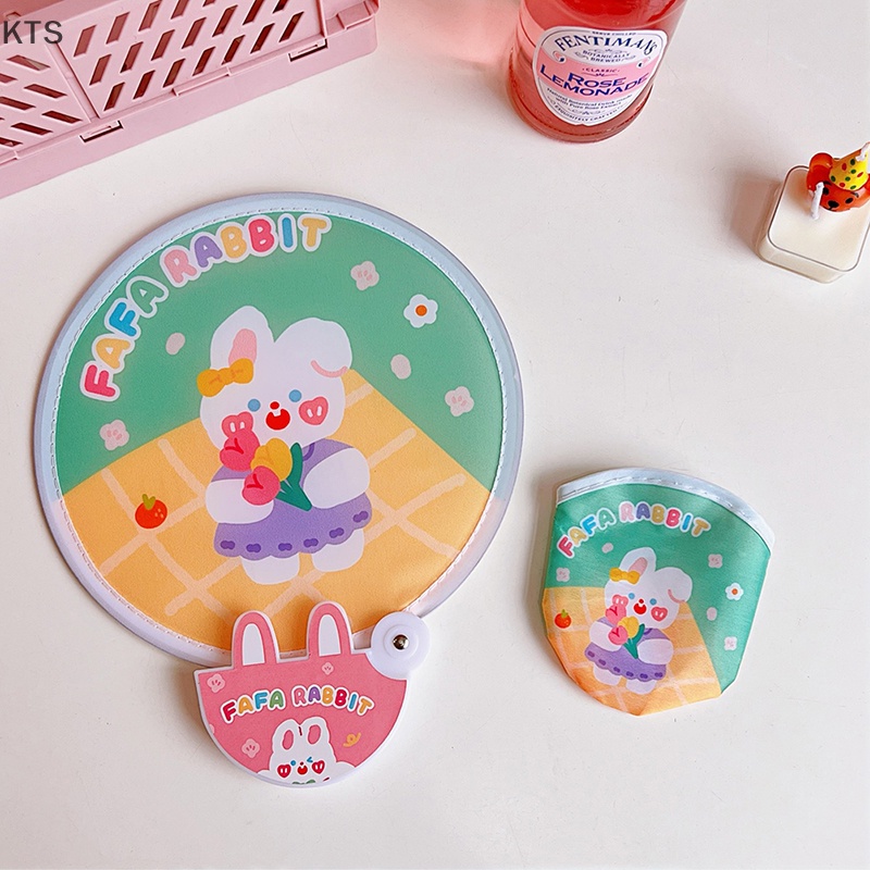 1 Quạt Xếp Mini Hình Tròn Dễ Thương