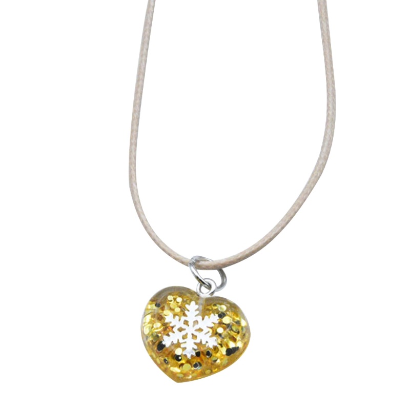 Mojito Vòng Cổ Choker Dây Sáp Mặt Hình Hoa Tuyết Trái Tim Đơn Giản Thanh Lịch Thời Trang Cho Nữ