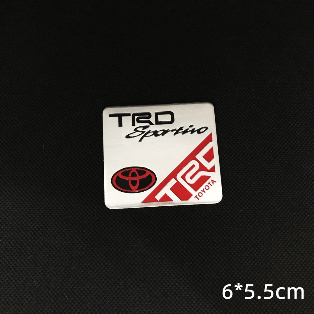 Nhãn Dán Kim Loại Chữ TRD Sports VIos Yaris Corolla Cross Veloz Wish Revo CHR Avanza Fortuner Rush Innova raize Calya Rav4 Phụ Kiện Cho Thân Xe Hơi Toyota TRD Sports VIos Yaris