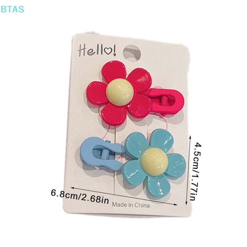 Bộ 2 Kẹp Tóc Hình Hoa Nhiều Màu Sắc Ngọt Ngào Thời Trang Cho Nữ