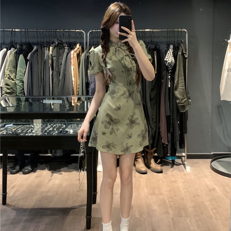 Đầm Phối Ren Phong Cách Trung Hoa Cổ Điển Ngọt Ngào Thời Trang Mới Cho Nữ