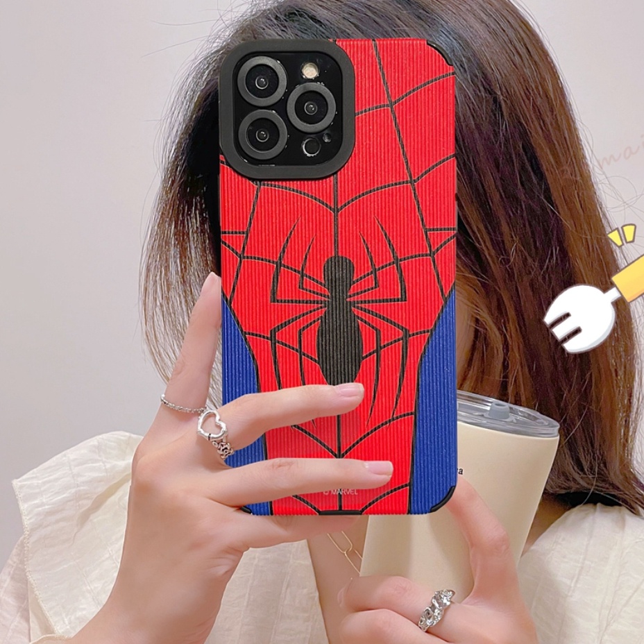 Ốp Điện Thoại Silicon Hình Người Nhện Cho IPhone 11 12 14 13 Pro MAX 7 8 Plus X XR XS MAX SE 2020 11Pro 12Pro 13Pro 14Plus