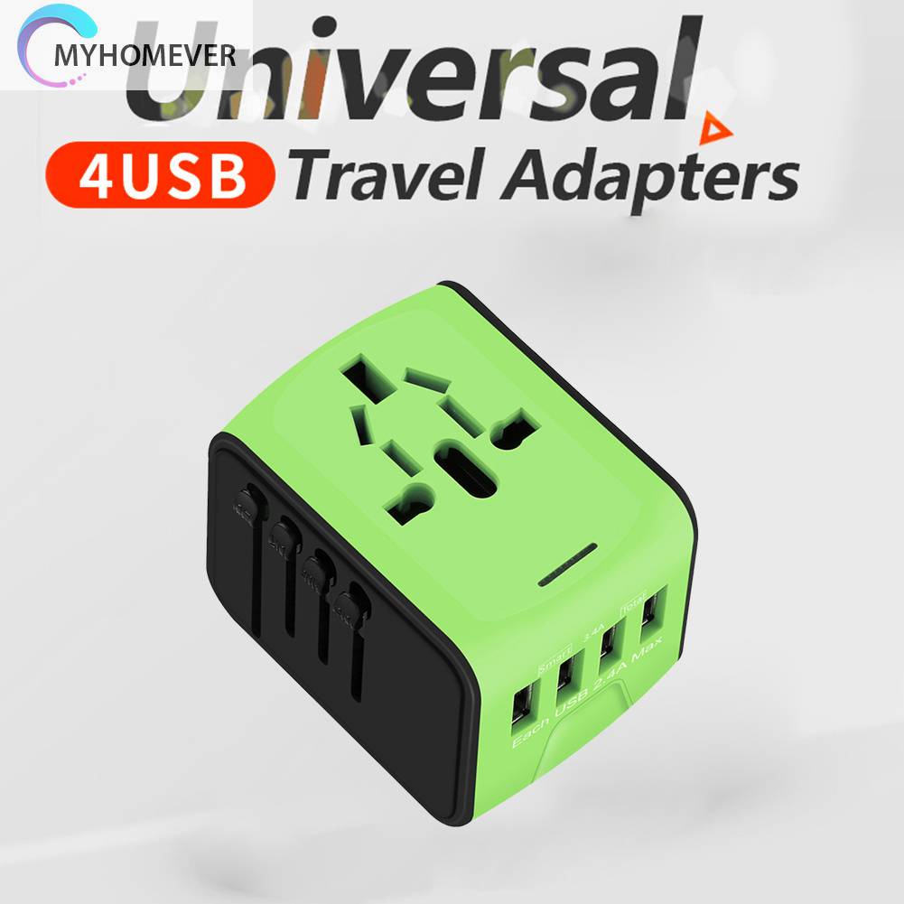 Ổ CắM SạC 4 CổNg Usb TiệN DụNg Cho AU UK EU US
