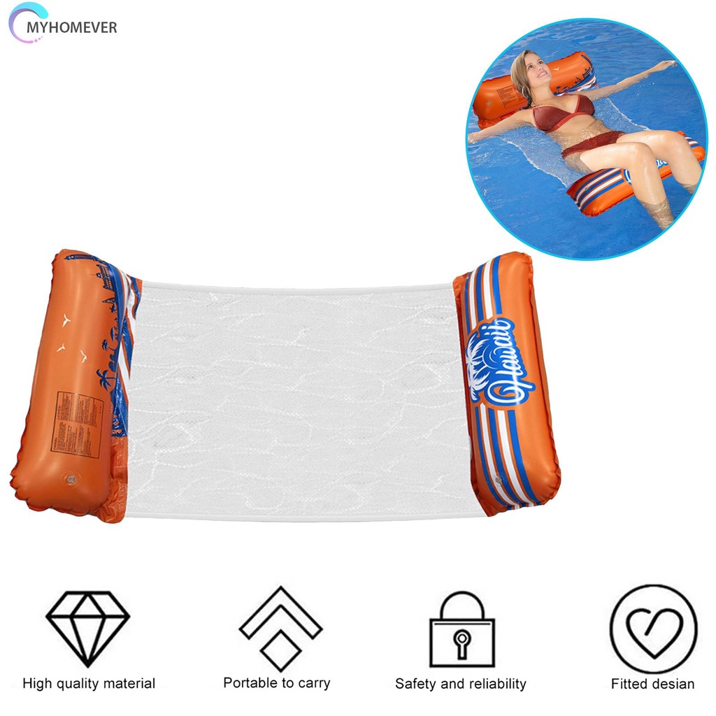 Giường Phao Bơi Bơm Hơi Bằng PVC In Họa Tiết Độc Đáo Kèm Lưới Tiện Dụng