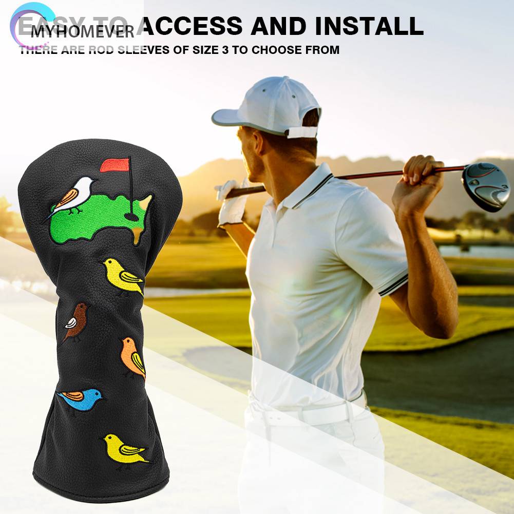 Vỏ Bọc Gậy Đánh Golf Bằng PU Mềm Chống Cắt Họa Tiết Chim Nhỏ Gọn