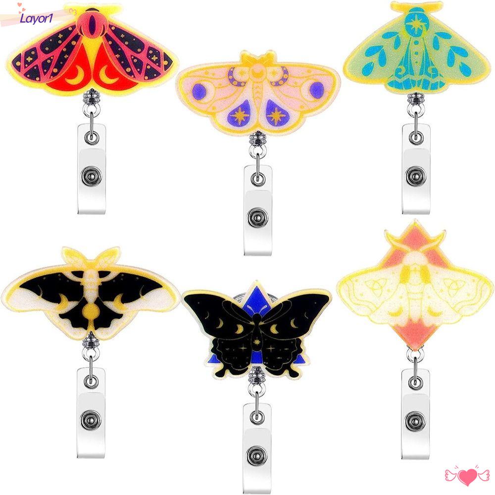 Set 6 Giá Đỡ Móc Chìa Khóa Hình Bươm Bướm Bằng Nhựa Nhiều Màu Sắc Có Thể Thu Gọn Cho Văn Phòng