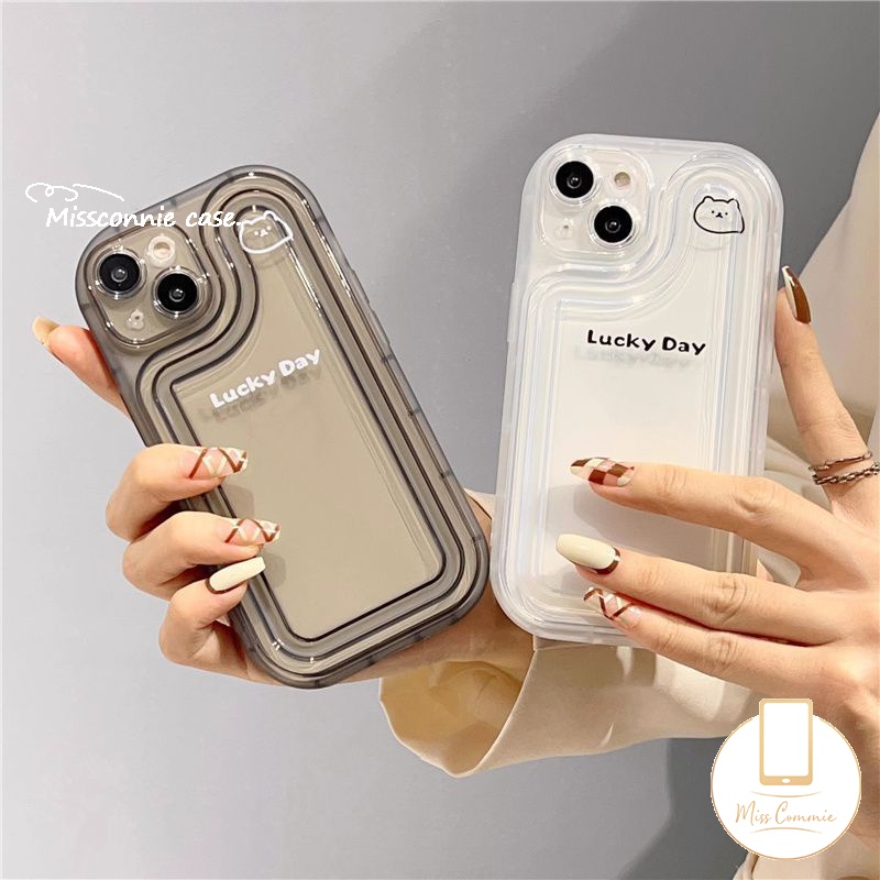 Ốp Điện Thoại Tpu Mềm Trong Suốt Họa Tiết Gấu Cho IPhone 7 8 Plus XR 7plus 11 12 14 13 Pro MAX X XS MAX SE 2020
