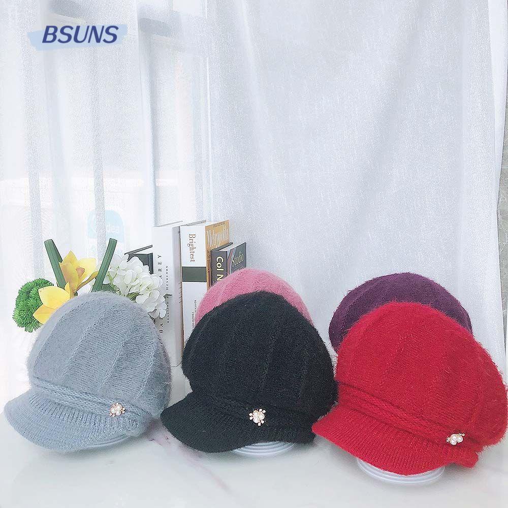 BSUNS Mũ Beret Dệt Kim Phong Cách Retro Cho Mẹ