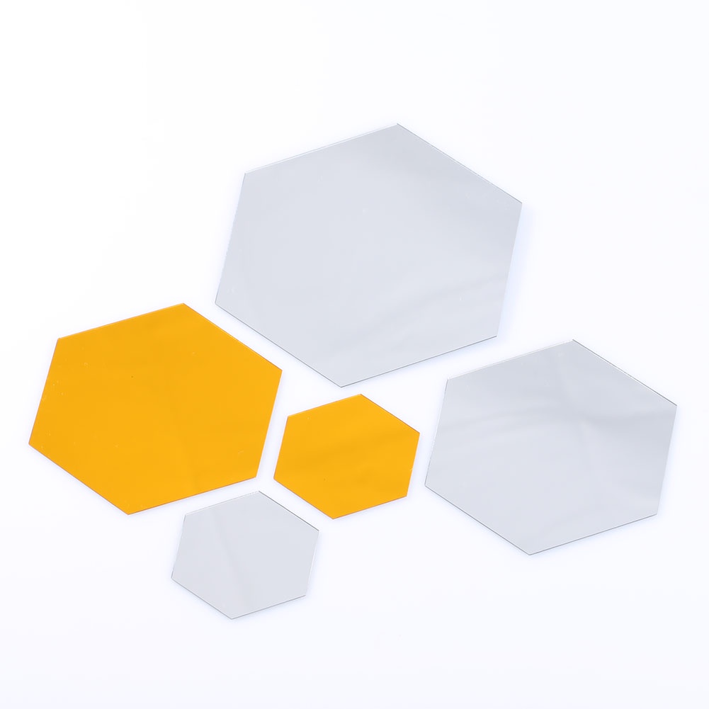 Bộ 12 Miếng Dán Tường Tráng Gương Hình Lục Giác 3D Độc Đáo Thời Trang DIY