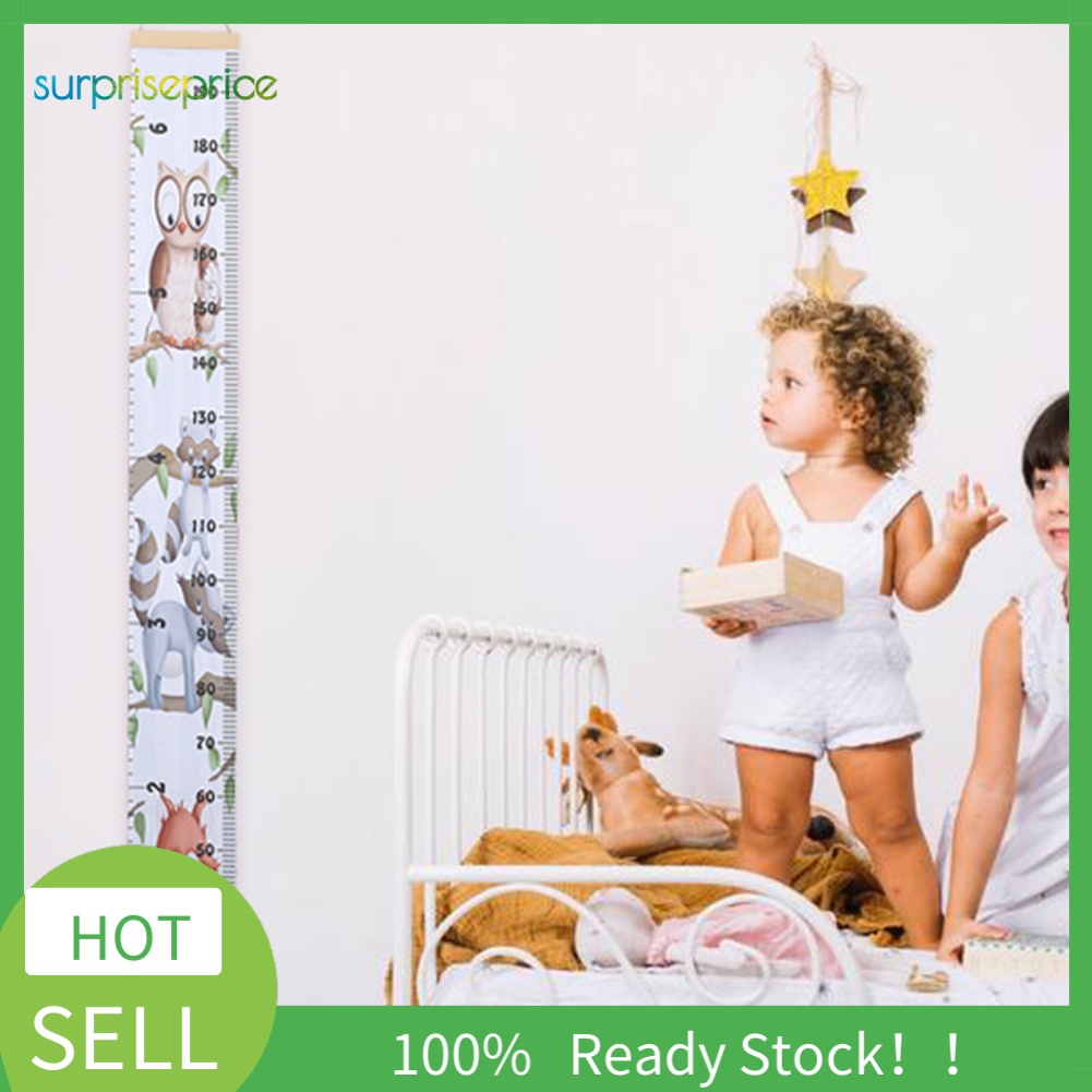 Thước Đo Chiều Cao Treo Tường Trang Trí Hình Cú / Voi / Sóc Hoạt Hình Đáng Yêu Dành Cho Trẻ