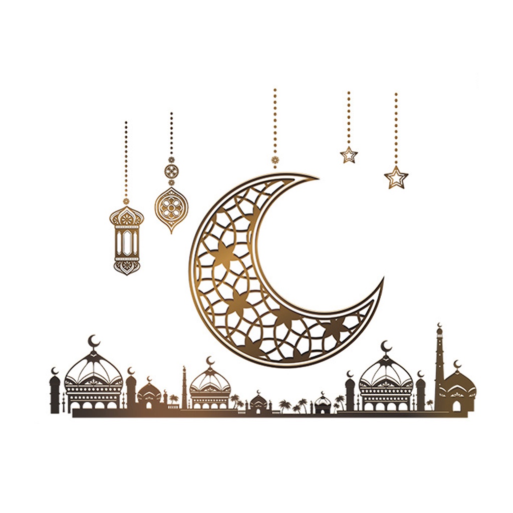 Bộ 2 Miếng Dán Tường Bằng PVC Chống Nước Không Cần Khoan Thân Thiện Với Môi Trường Trang Trí Phòng Ngủ