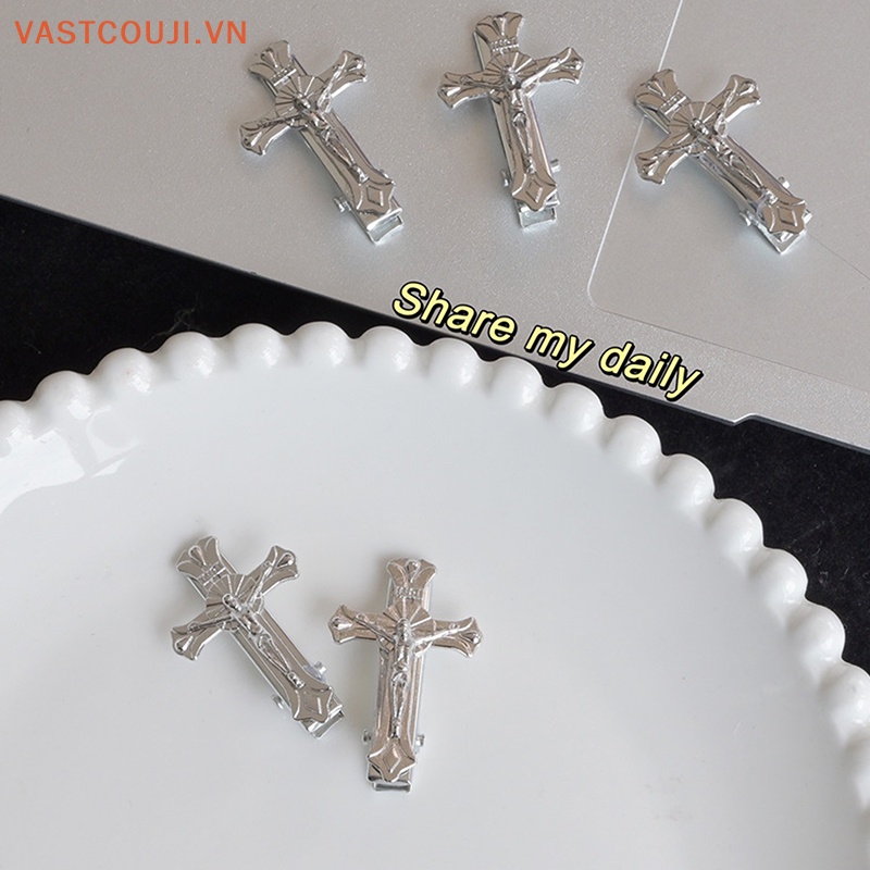 Bộ 2 Kẹp Tóc Kim Loại Thiết Kế Đơn Giản Phong Cách Vintage Cho Nữ Y2K