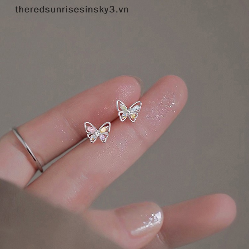 # # Bông Tai Hình Bướm Pha Lê Zircon Cắt Xẻ Thời Trang Dự Tiệc Cưới Cho Nữ