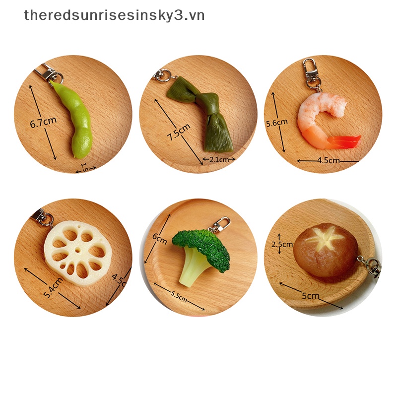 # # # Móc Khóa Trang Sức Mặt Hình Thức Ăn Mô Phỏng Thời Trang Sáng Tạo