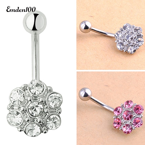 [EMDEN] Set 7 Khuyên Rốn Tròn Đính Kim Cương Giả Bảo Vệ Rốn Múa Belly Dance