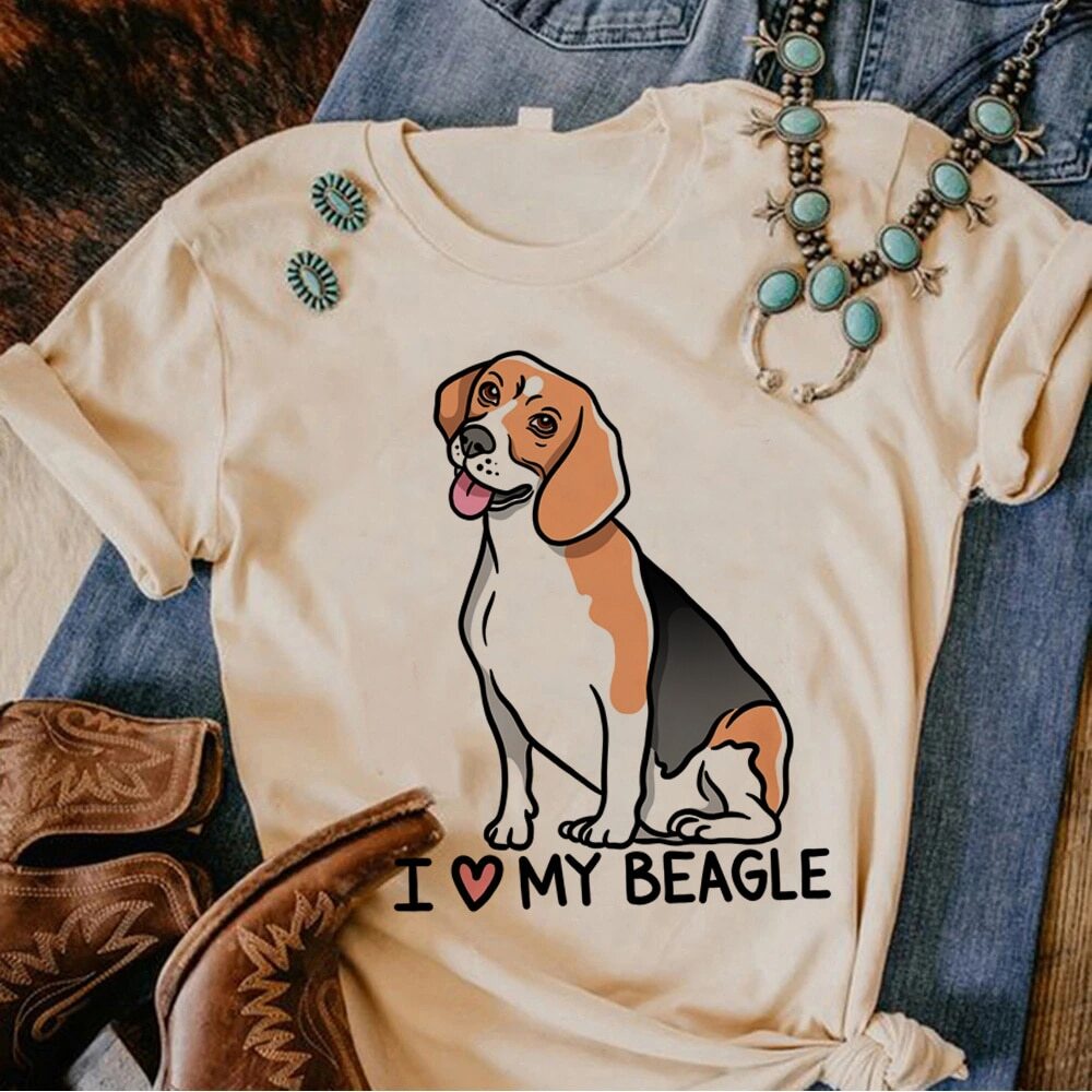 Áo Thun Nữ In Hình Beagle Thời Trang Đường Phố