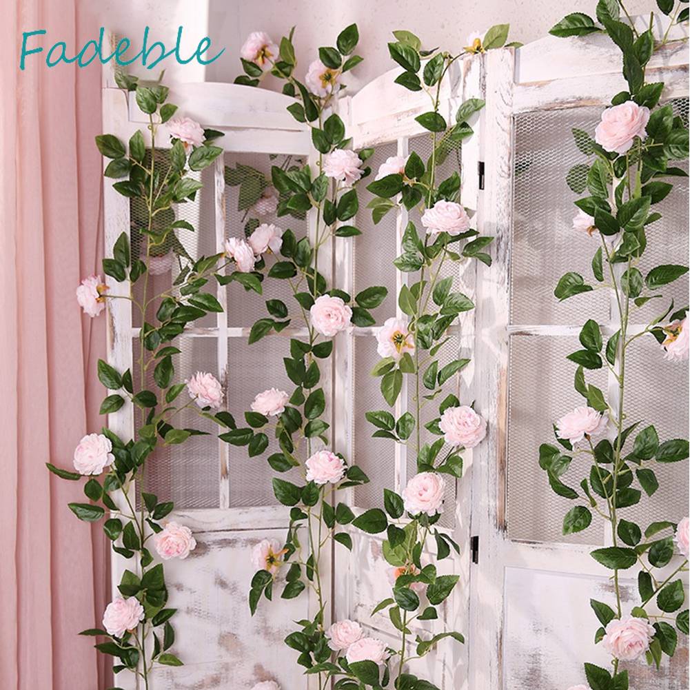 Bộ 2 Bông Hoa Nhân Tạo Bằng Nhựa Gọn Nhẹ Có Thể Điều Chỉnh Dùng Trang Trí Bàn