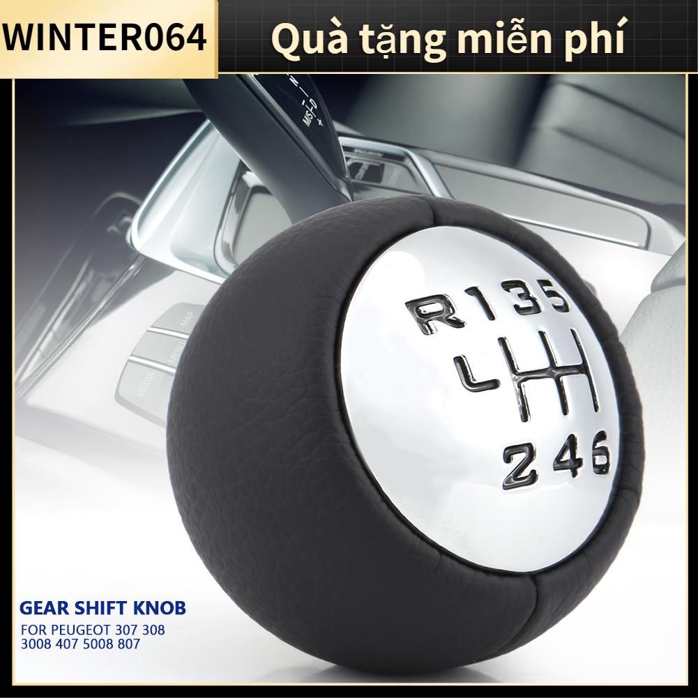 Winter064 Xe Ô Tô 6 Tốc Độ Cần Số Núm Đầu Cho Đạp Peugeot 307 308 3008 407 5008 807 Đồng Hồ C3 C4 C8