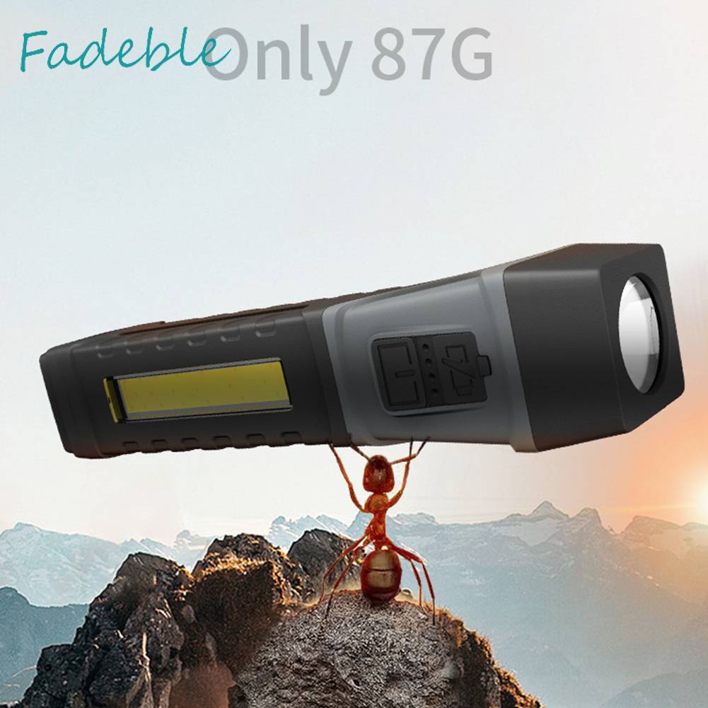 Đèn Pin LED COB 800mAh IPX4 Sạc USB Có Thể Xoay Tiện Dụng