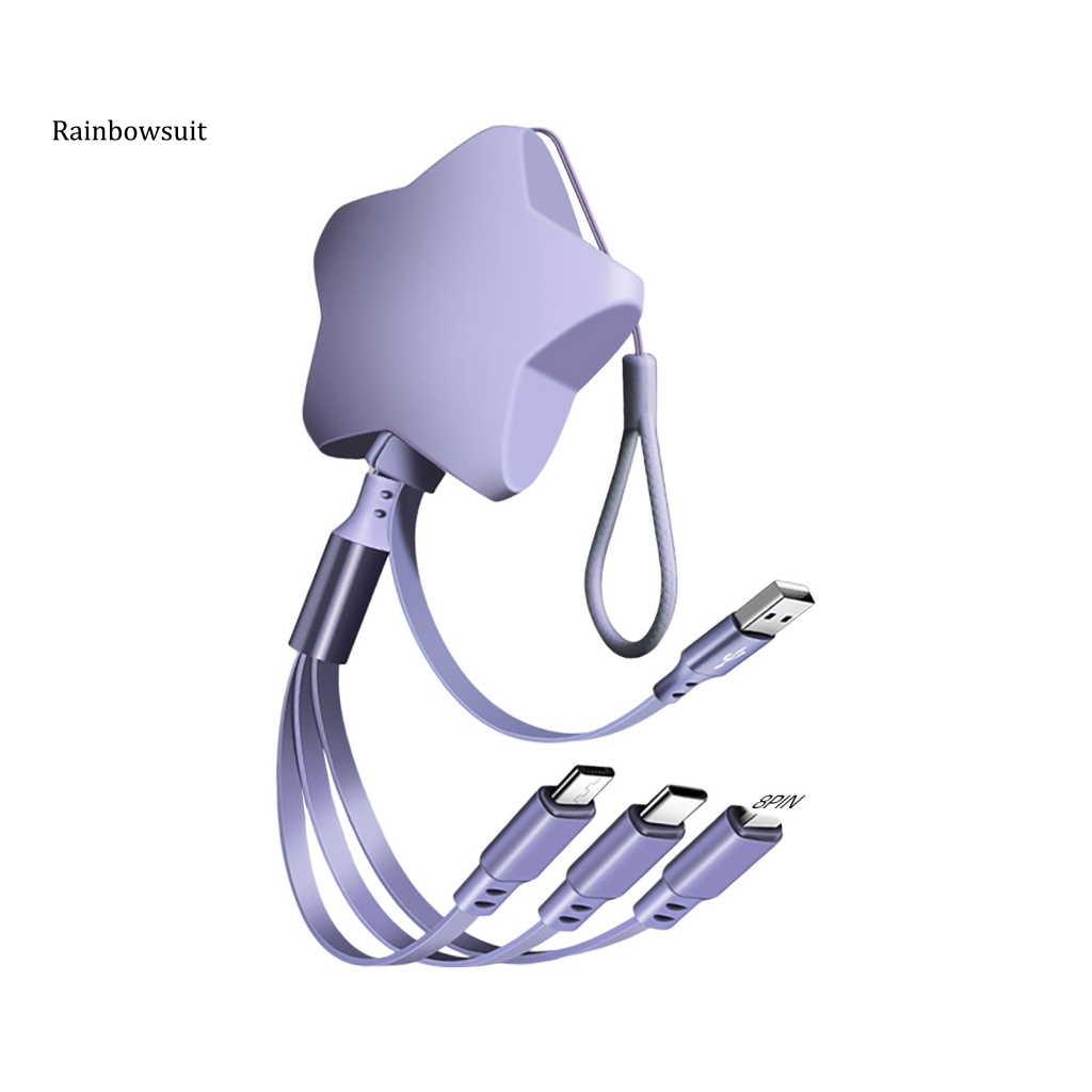 Dây Cáp Sạc Micro USB Type-C 8Pin Hình Ngôi Sao Đa Năng