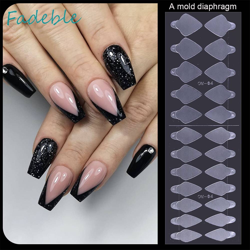 Set 24 Khuôn Dán Trang Trí Móng Tay Chuyên Dụng Cho Salon