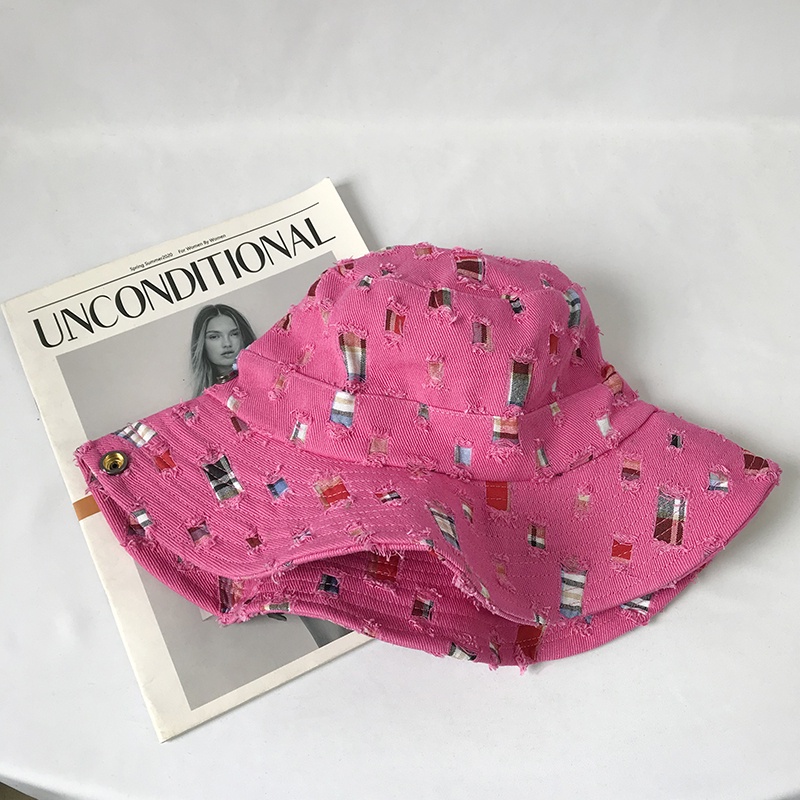 Mũ Bucket Che Nắng Ngoài Trời Rách Phiên Bản Hàn Quốc Cho Nam Và Nữ