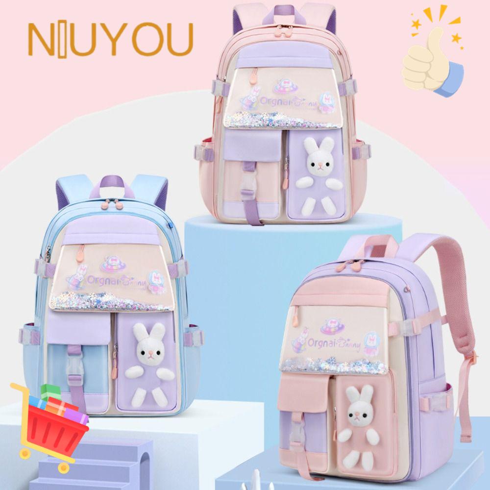 NIUYOU Túi Đựng Hành Lý Bằng Nylon Nhẹ Chống Nước In Họa Tiết Hoạt Hình Thời Trang Cho Bé