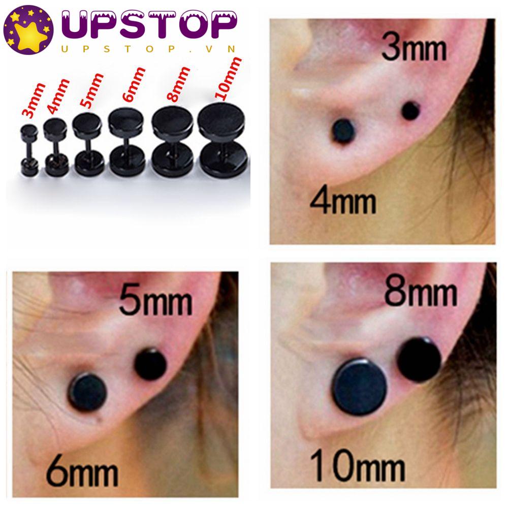 UPSTOPVN 1 Đôi Bông Tai Tròn Bằng Thép Không Gỉ